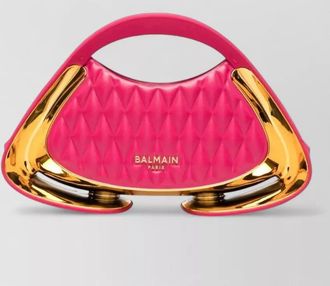 Balmain jolie madame small padded leather clutch