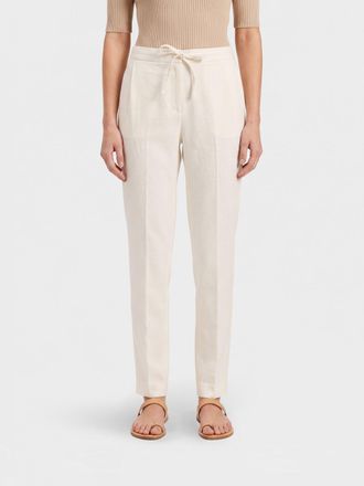 Fabiana Filippi Pantaloni con coulisse in misto lino