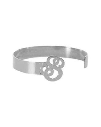Jane Basch Silver Script Initial Cuff (A-Z)