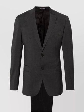 Emporio Armani single-breasted wool suit notched lapels