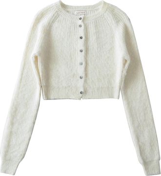 Generic Top Long-Sleeved Waist Knitted Cardigan Sweater for Women-Apricot-S