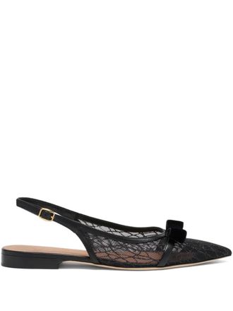 Malone Souliers Jama slingback flat pumps - Black