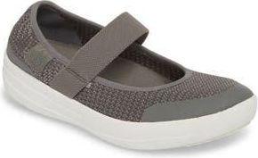 FitFlop Uberknit Mary Jane Flat in Charcoal/metallic Pe at Nordstrom Rack, Size 6.5