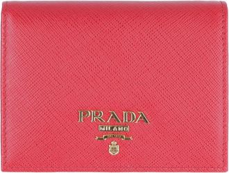 Prada Wallets & Cardholders, female, Red, Size: ONE SIZE Small Saffiano Leather Wallet