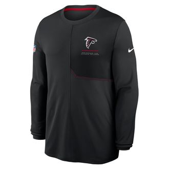 Nike Atlanta Falcons Sideline Coach Nike Mens Dri-FIT NFL Long-Sleeve Top in Black | 03B1048Y96-B8B