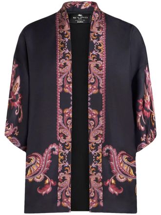 Etro printed silk shirt - Black