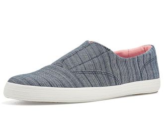 Keds Champion Round Toe Slip-On Womens Shoes Blue Chambray : 7.5 B - Medium, Synthetic