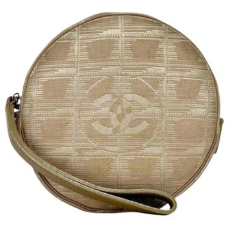 Chanel Pre-owned Pouch - Dames - Vintage Clutch - Beige - ONE Size - Nylon - Vintage