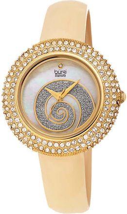 Bürgi Swirl Quartz White Dial Ladies Watch BUR209YG
