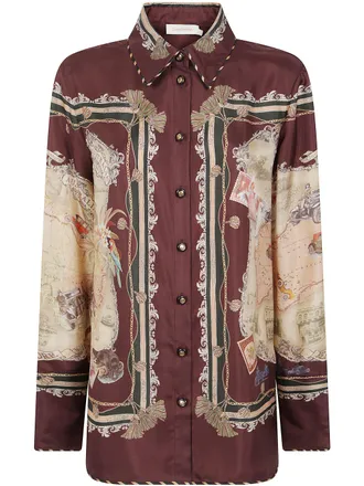 Zimmermann Shirt Silk Multicolor Valiant