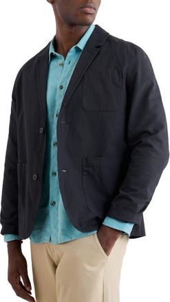 Seasalt Cornwall Towen Organic Cotton Blazer in Inkwell at Nordstrom, Size Xx-Large
