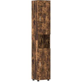 vidaXL Bathroom Cabinet Set TULUM Smoked Oak 37 x 31.5 x 203 cm vidaXL