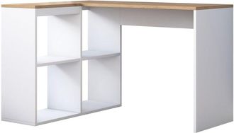 Calicosy Calicosy - Scrivania angolare finitura rovere e bianco L120 cm - cassie