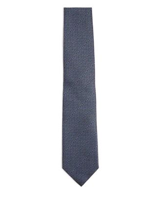 Tom Ford textured silk tie - Blu
