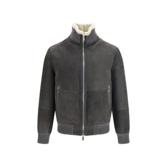 Brunello Cucinelli Gray Wool Oves Aries Full-Length Mens Jacket