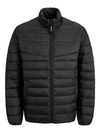 Jack & Jones Steppjacke JACK & JONES JJWEST LIGHT PUFFER COLLAR, Herren, Gr. XS, schwarz, Web, Obermaterial: 100% Nylon, unifarben, Jacken Steppjacke