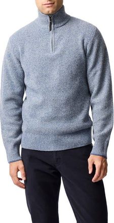 Rodd & Gunn Robbies Road Quarter Zip Sweater in Surf at Nordstrom, Size Xx-Large