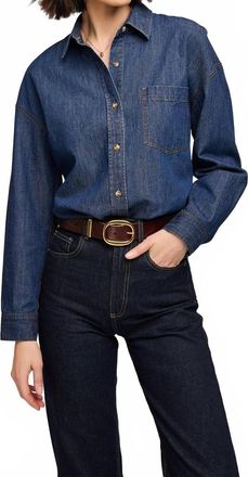 Gentle Fawn Whitney Button-Down Shirt In Denim Dark Wash