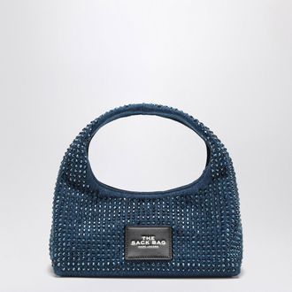 Marc Jacobs Borsa The Mini Sack In Denim With Rhinestones