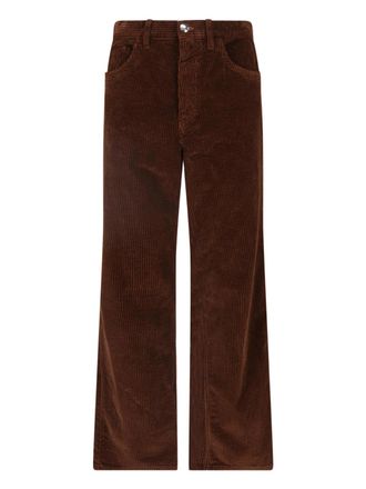Marni Straight-Leg Brown Corduroy Pants with Five-Pocket Design