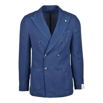 L.B.M. 1911 Blazers, male, Blue, Size: XS Double-Breasted Blazer