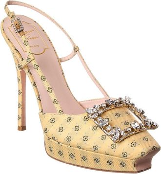 Roger Vivier Canvas Slingback Pump