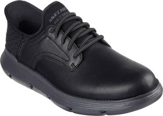 Skechers Mens Garza Carlyn Slip-On Sneakers, Black Leather, 7 UK