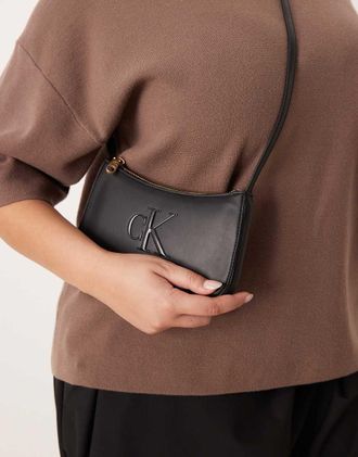 Calvin Klein Jeans - Borsa piccola nera con logo-Nero