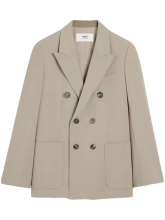 Ami Blazer doppiopetto con revers a lancia - Toni neutri