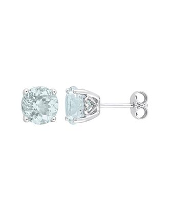 Rina Limor Silver 3.30 Ct. Tw. Aquamarine Studs
