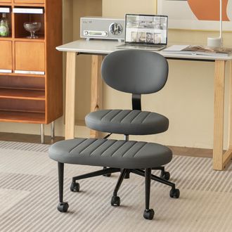 STILVORA Sedia Da Ufficio Fauteuil Da Ufficio Ergonomica, Altezza Regolabile, Girevole 360&deg;, Poggiapiedi, Tessuto Grigio