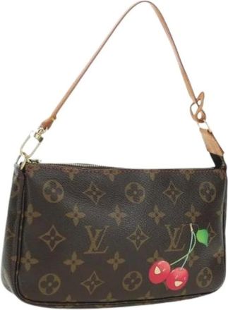 Louis Vuitton Pre-owned Shoulder Bags, female, Brown, Size: ONE SIZE Pre-owned Monogram Cherry Pouch
