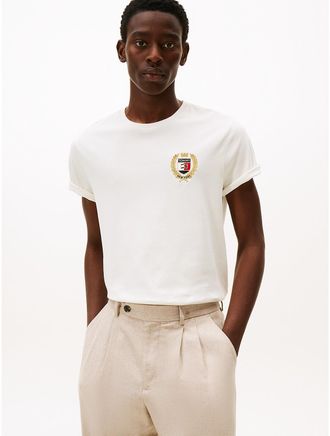 Tommy Hilfiger Mens Laurel Leaf Cotton Interlock T-Shirt - White - XL