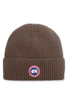 Canada Goose Arctic Disc Ribbed Toque Beanie in Sephia at Nordstrom