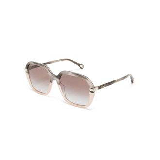 Chlo&eacute; Sunglasses, female, Gray, Size: 57 MM Ch0204S 004 Sunglasses