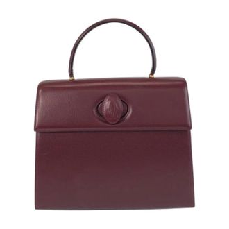 Cartier Pre-owned Must Line Leren Handtas - Dames - Vintage Handtas - Rood - ONE Size - Leer - Vintage