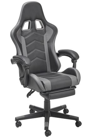 MID.YOU Mid.you Gamingstuhl, Grau, Schwarz, Metall, Kunststoff, Textil, Drehkreuz, 64x124-134x70 cm, B&uuml;rom&ouml;bel, B&uuml;rost&uuml;hle, Gaming-Sessel