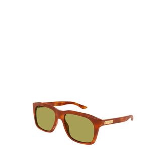 Gucci Vierkante Zonnebril - Heren - Zonnebrillen - Bruin - 55 MM - Accessoires