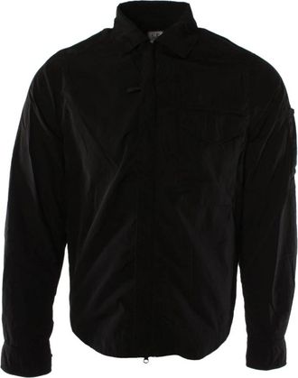 C.P. Company Chrome-R Full Zip Overshirt - Heren - Zomerjassen - Zwart - XS - Nylon - Jassen