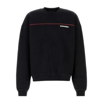 Dsquared2 Sweatshirts, male, Black, Size: XL Cotton Sweatshirt