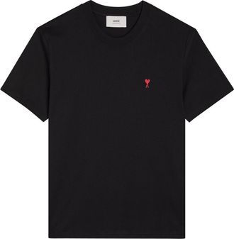 Ami Ami Paris Logo-embroidered Cotton T-shirt - Black - Xxl