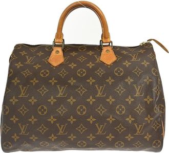 Louis Vuitton Speedy Handbag Monogram Canvas Brown Canvas Handbag (Pre-Owned)