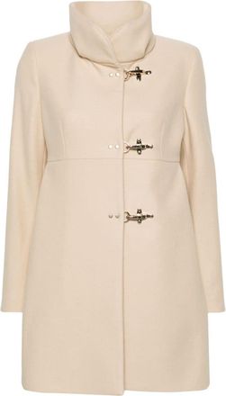 Fay Romantic coat - women - Virgin Wool/Polyamide/Polyester/Acetate - L - Neutrals