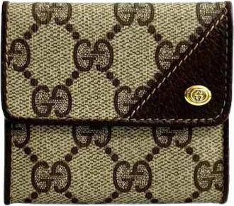 Gucci Pre-owned Vintage Portemonnee - Dames - Vintage Accessoires - Bruin - ONE Size - Leer - Vintage