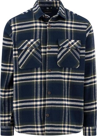 Fynch-Hatton Langarmhemd FYNCH-HATTON, Herren, Gr. 4XL, N-Gr, navy, Web, Obermaterial: 65% Polyester, 35% Baumwolle, kariert, regular fit taillenbedeckt, Manschett
