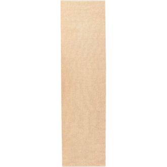 Beliani Tappeto in juta rettangolare 80 x 300 cm intrecciato in stile rustico per corridoio o camera da letto beige Sangli