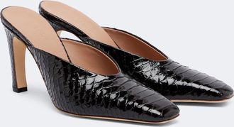 Malone Souliers Mules Rowe de piel grabada