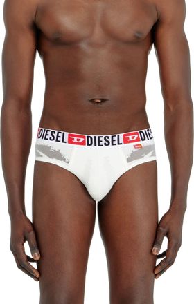 Diesel Briefs with sheer devor&eacute; effect - Briefs - Man - White