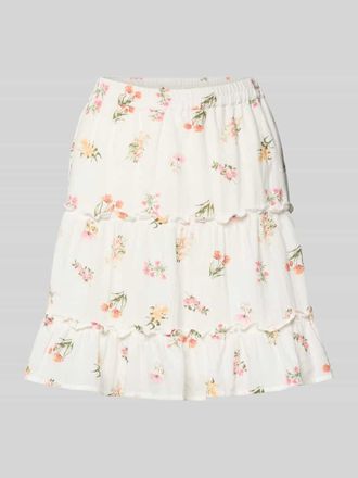 Pieces A-Linien Mini-Rock aus reiner Baumwolle Modell EMMA in Weiss, Gr&ouml;&szlig;e XL