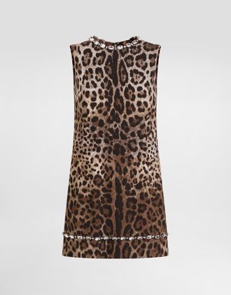 Dolce & Gabbana Leo-print Cady Dress - Woman Collection Animal Print 36